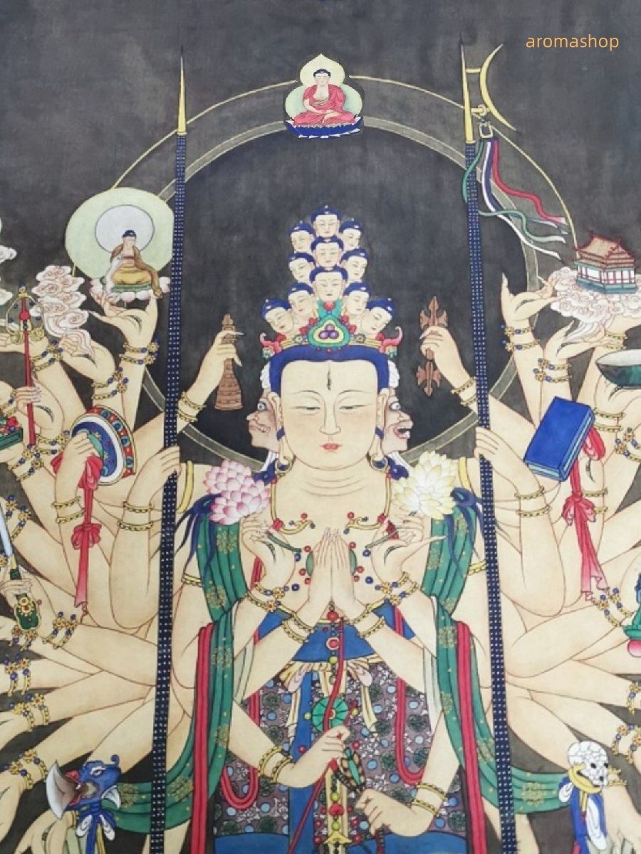 1196 中国画 「岩上観世音像」 肉筆 絹本 中国画 掛軸 おもてなし 1196 中国画 「岩上観世音像」 肉筆 絹本 中国画 掛軸