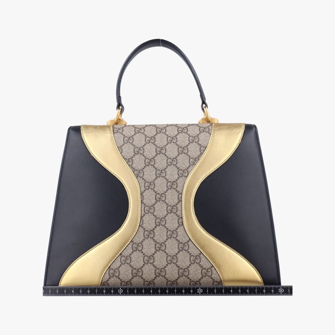 グッチGucciオジリデベージュ×ブラック×マルチカラーPVCコーティングキャンバス×レザー476435E023553314