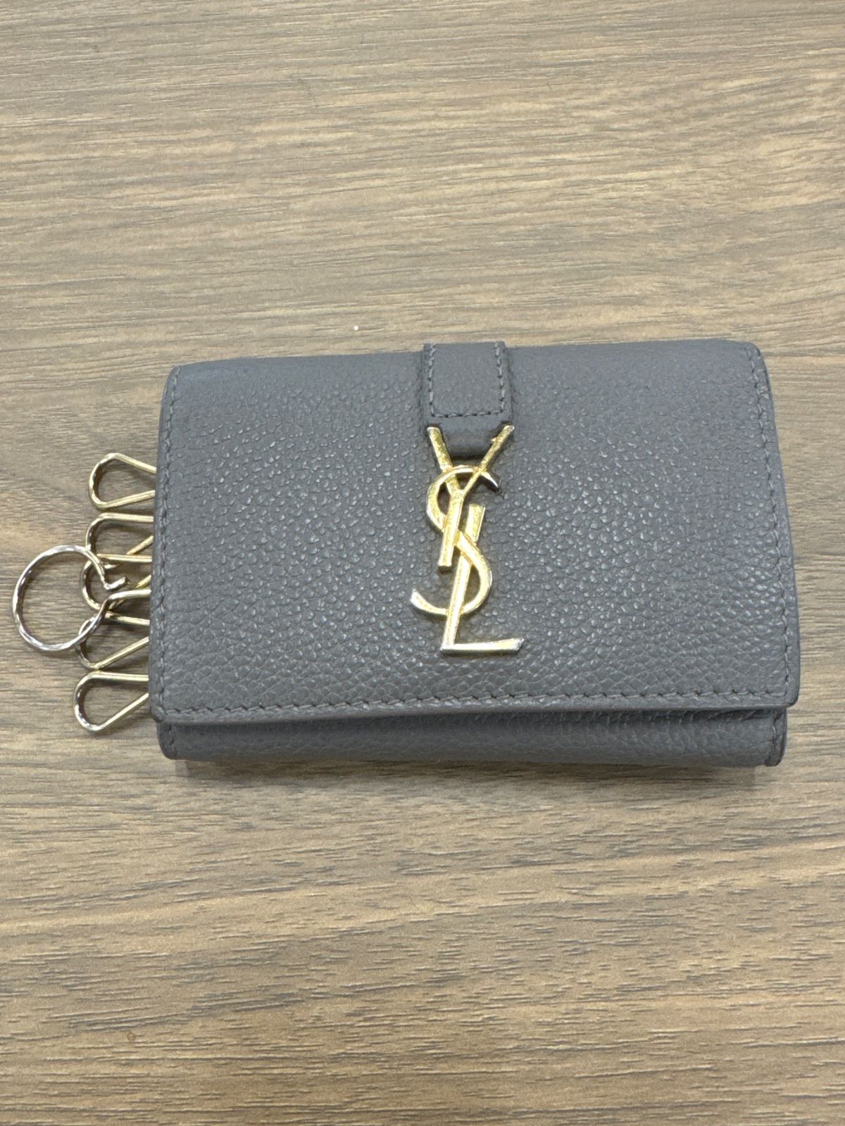 イヴ サンローラン ysl キーケース ６連 グレー