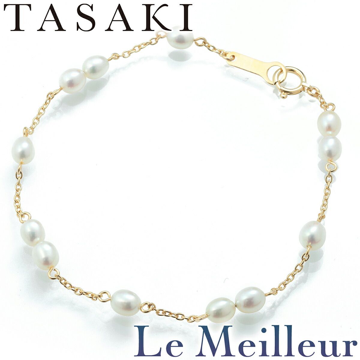 タサキ パールチェーンブレスレット 真珠 K18 TASAKI 中古 プレラブド