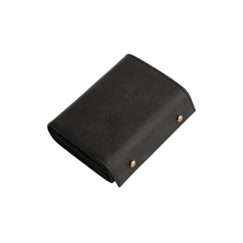 【新品】 [IrideScent] 二つ折り財布 メンズ 2つ折り 箱型の小銭入れ イタリアン レザー プエブロ ミニ財布 コンパクト 小さい財布 二つ折り 箱状です 牛革 大容量 L字 レディース PUEBLO (Pueblo black
