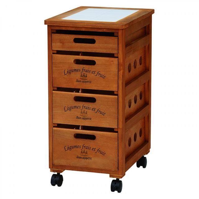 萩原(Hagihara) MUD-6704LBR ストッカー 新生活 インテリア 家具おしゃれ