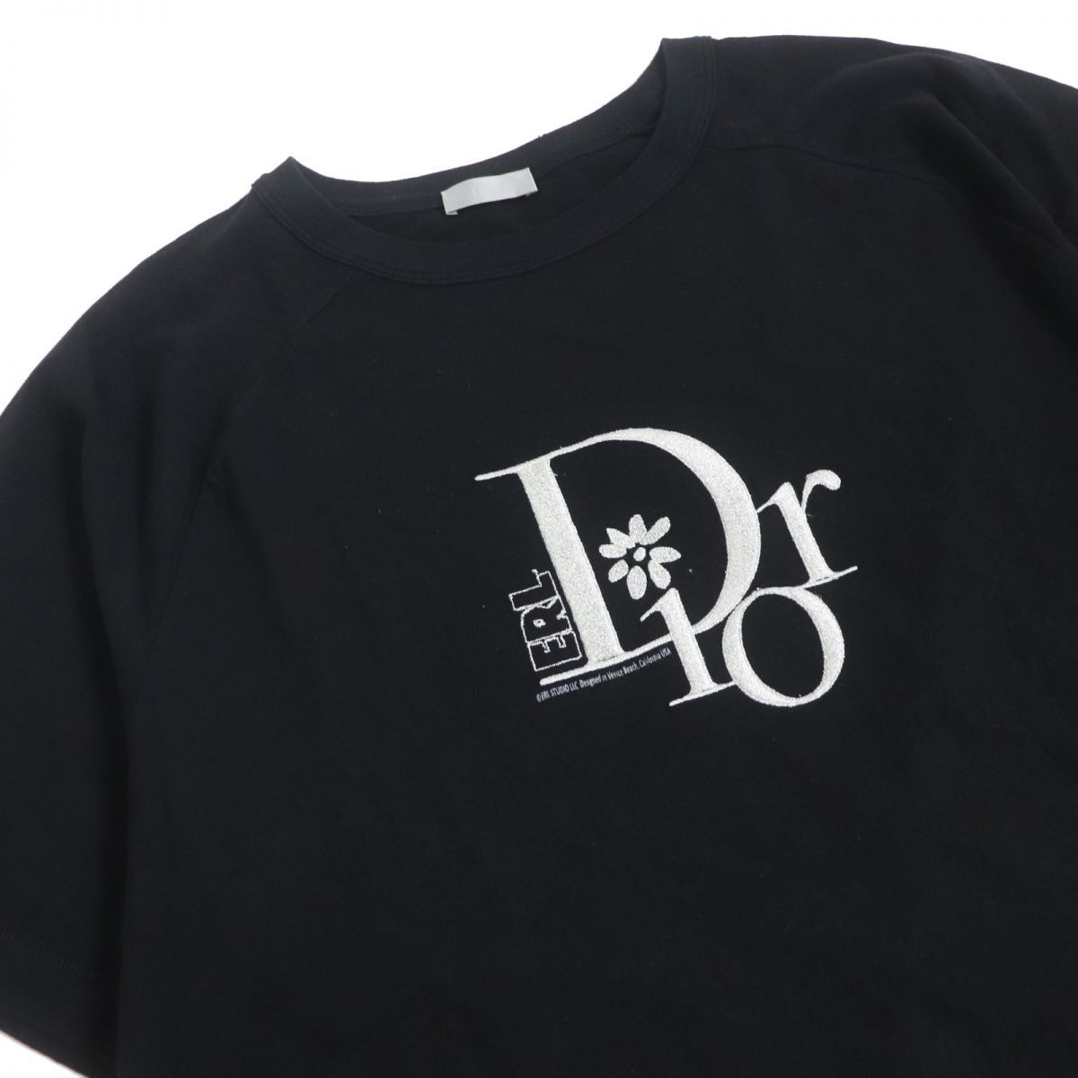 めいぷるのハイブランドアイテム【2023SS】 DIOR メンズTシャツ XLサイズ ERL ロゴ刺繍 正規品