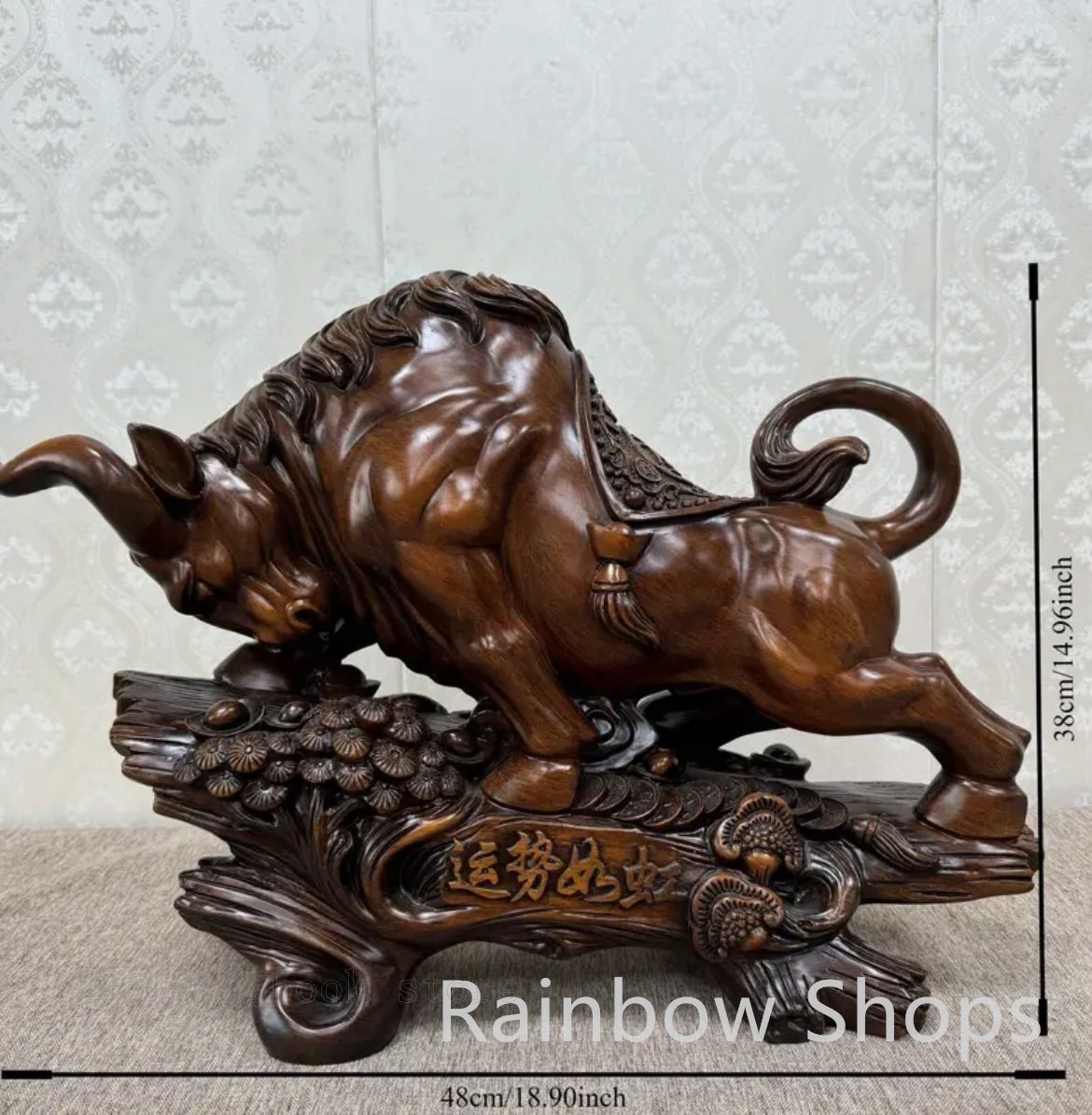 牛の彫像 置物 オーナメント 大型 風水グッズ インテリア インテリア雑貨 干支 デコレーション 開運 フォーチュン 現代彫刻デスク装飾 おしゃれ オブジェ インテリア装飾 風水アイテム タイ