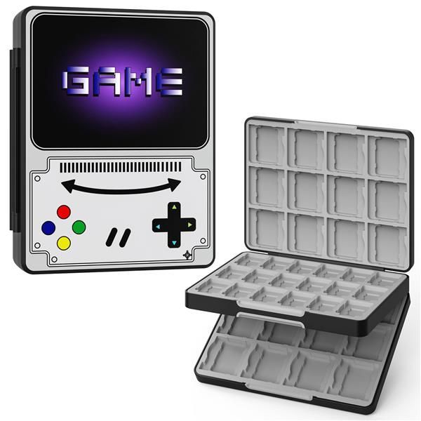 新品60枚収納_GameboyGray Switch ソフトケース Switchソフト60枚/3DSソフト24枚/MicroSDカード36枚同時に収納 ATiC カード収納ケース Switch/Switch Lite/ Switch有機ELモデル/3DS/3