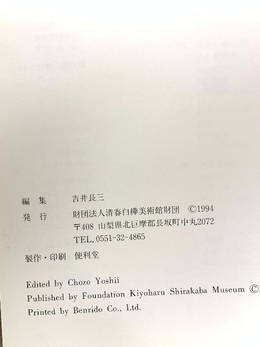 図録 清春白樺美術館 白樺とその周辺 ジョルジュ・ルオー 財団法人清春