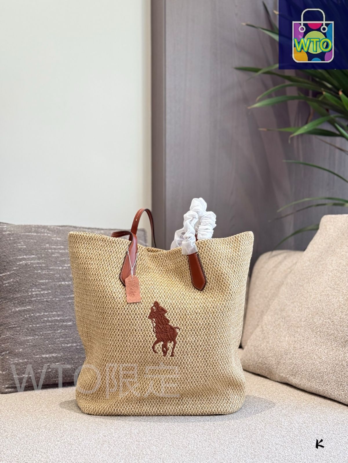 今日特価】Ralph Lauren 2025 Raffia Tote Bag / ラルフローレン