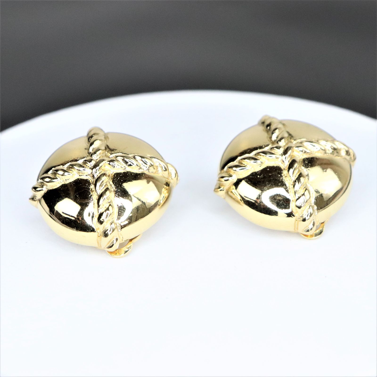 GIVENCHY ジバンシー ロゴ イヤリング 大ぶり ゴールド オールド  