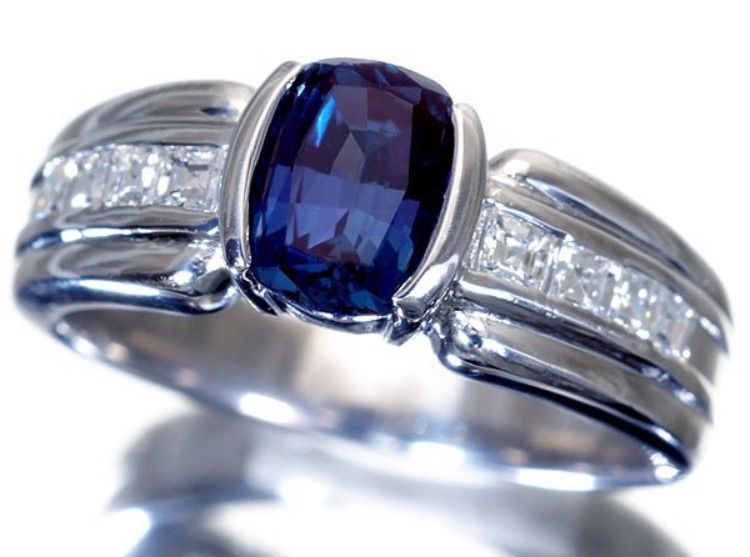 【ジュエリー極】京セラ ムーンジュエリー 極上再結晶アレキサンドライト1.08ct＆ダイヤ0.23ct 高級Pt900リング k8510mi【送料無料】