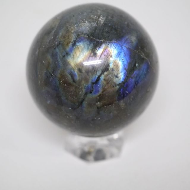 大玉ラブラドライト丸玉 ストア 一点物 約65.2mm(約400g) 台座は付属しま