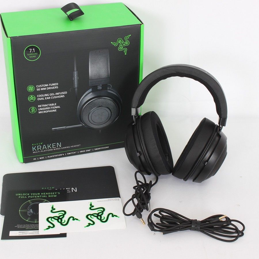 Razer ゲーミングヘッド レイザークラーケングリーン クラーケン