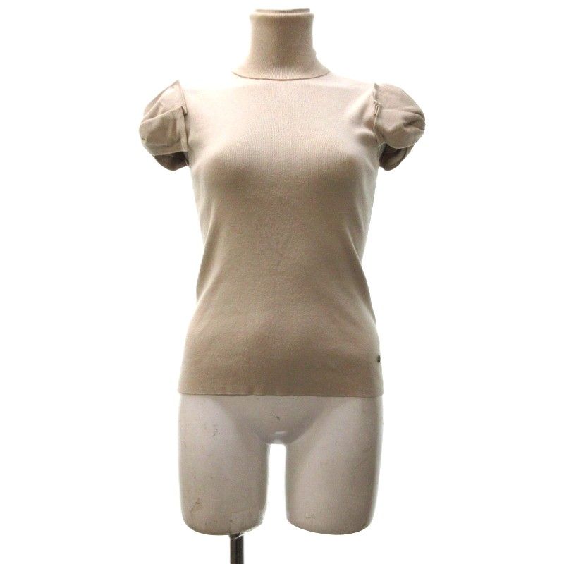 フォクシー FOXEY 美品 リボンパフスリーブ タートルネック