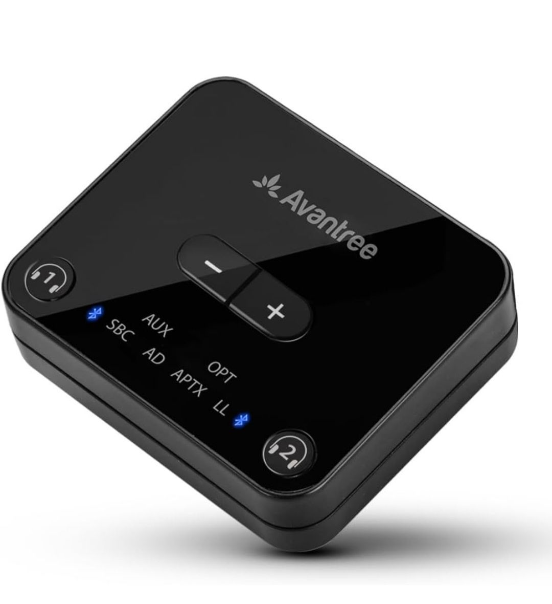 Avantree Audikast Plus テレビ用Bluetooth 5.3送信機 音量調節機能付き ヘッドホン2台用aptX低遅延オーディオアダプター 光デジタル|AUX|RCA|USB Class1 大通信距離30m TV用トランスミッター