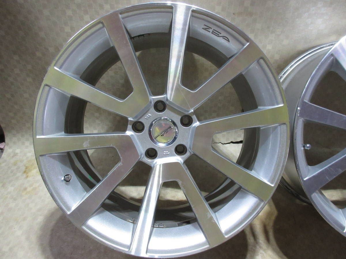 中古アルミホイール Weds ZEA 19インチ フロント8J+43 リア9J+38 5H 