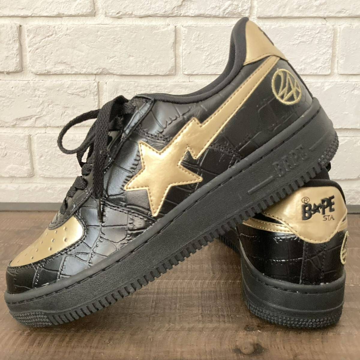 ★未使用品★ 24Karats BAPESTA レザー スニーカー 27.5cm a bathing ape BAPE STA shoes  sneakers エイプ ベイプ ベイプスタ