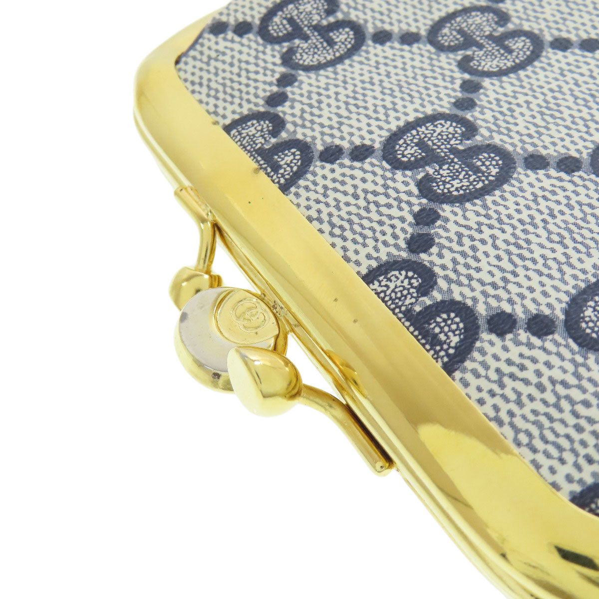 GUCCI グッチ GG がま口財布 アクセサリーポーチ カーフ レディース  