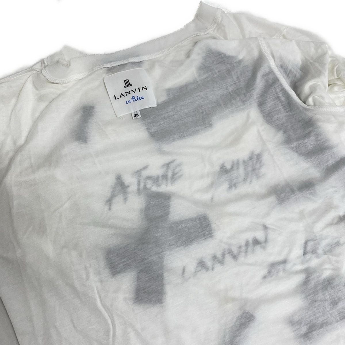 20-60代 人気ファッションブランド en LANVIN Bleu(ランバンオンブルー) M サイズ38 半袖Tシャツ トップス