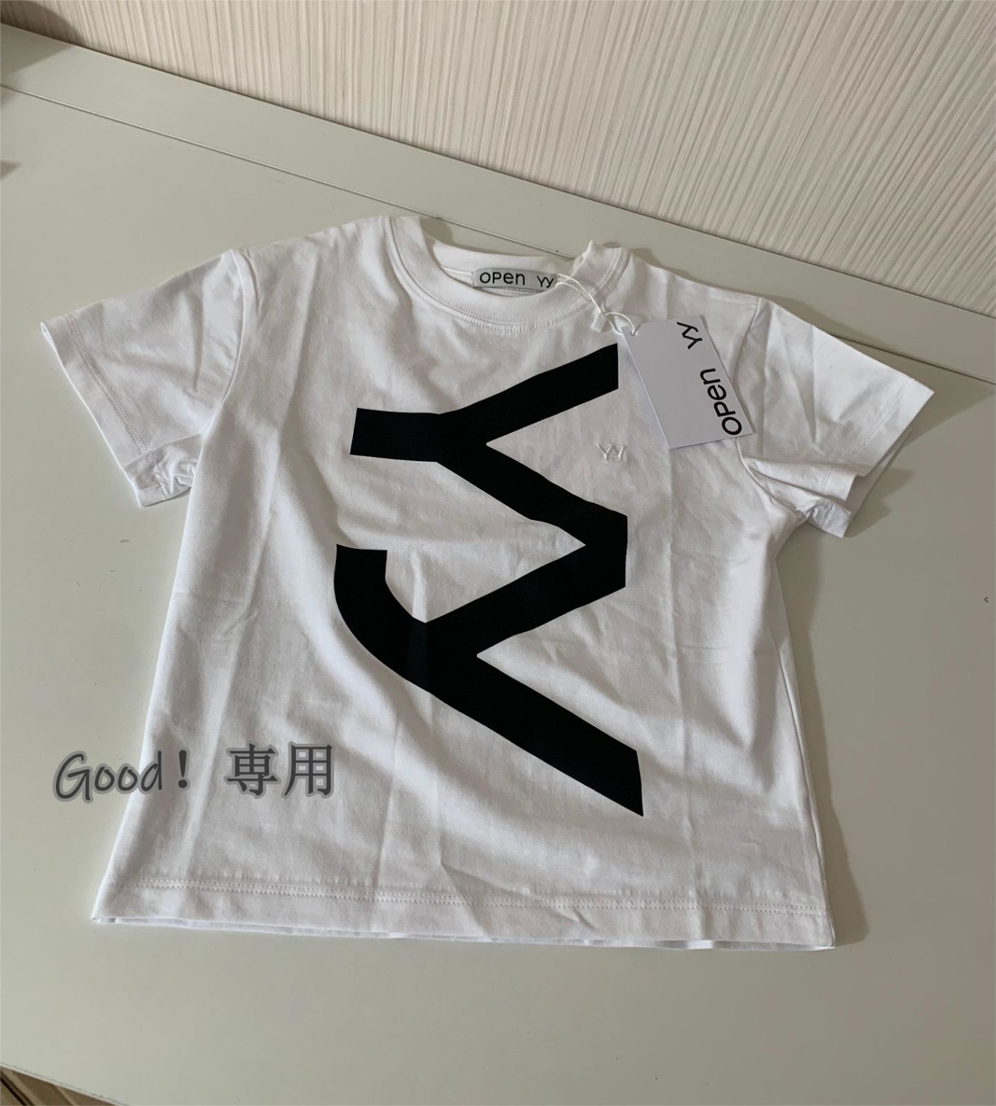 OPEN YY T-shirt 半袖 Tシャツ 韓国 ホワイト レディース トップス The