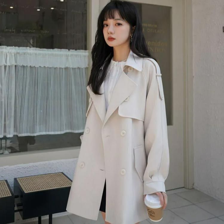 【超美品】組曲　ショートトレンチコート スプリングコート ベルト付き Amazon | [lsjdln] トレンチコート レディース コート セーラー