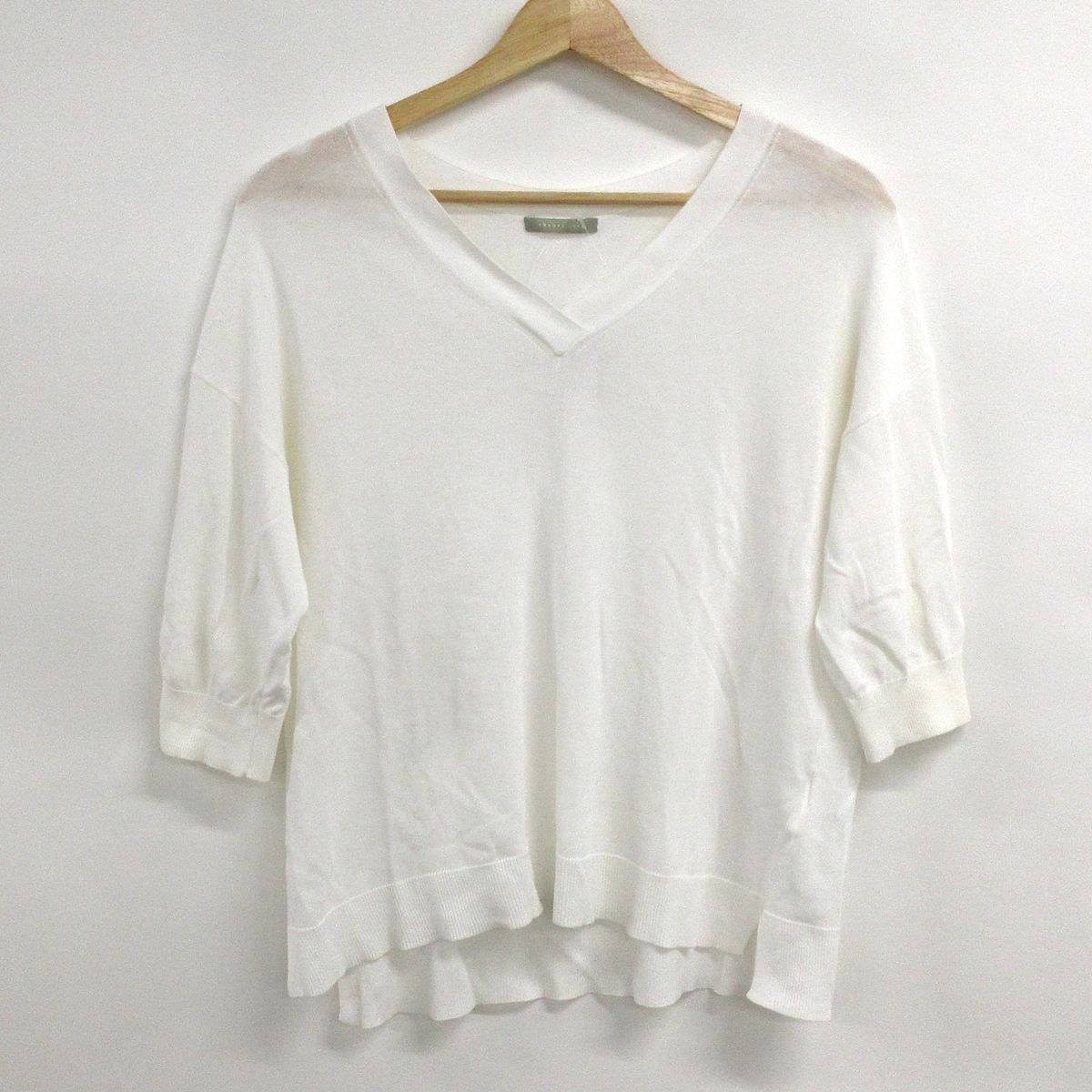Theory luxe - theory luxe(セオリーリュクス) 七分袖セーター サイズ38 M レディース - 白 Vネック theory luxe(セオリーリュクス) 七分袖セーター サイズ38 M