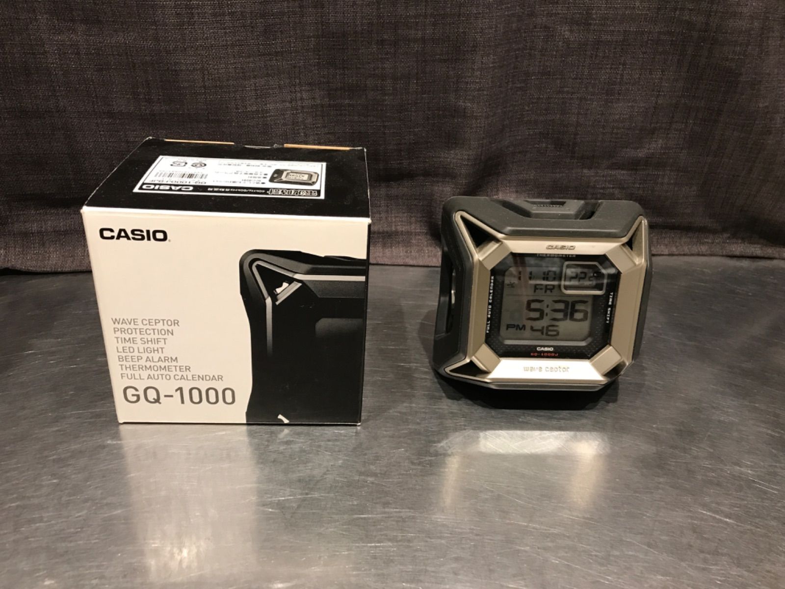新品・未使用】CASIO GQ-1000 電波時計 箱＆説明書付 - 置時計