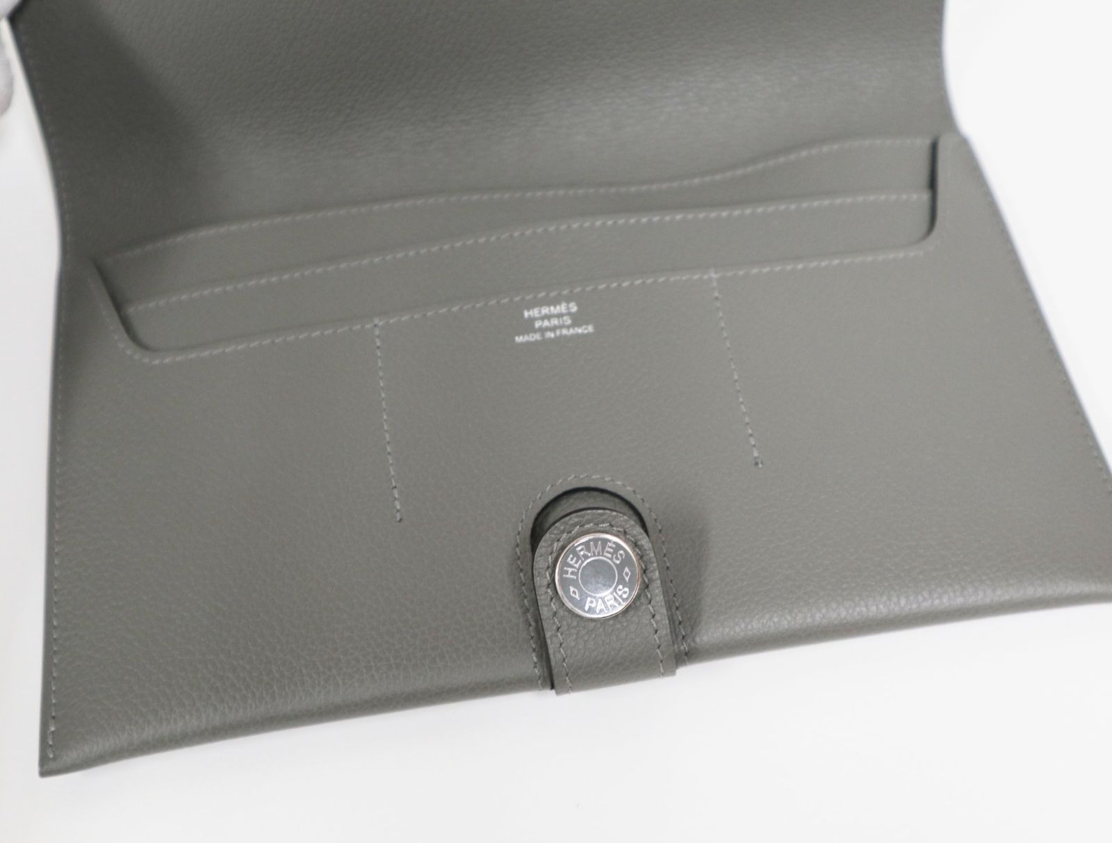 エルメス HERMES R.M.S トゥタンマン 札入れ エヴァーカラー グリメイヤー W刻印 極上美品  2つ折り 長財布 エルメス HERMES R.M.S トゥタンマン 札入れ エヴァーカラー グリ