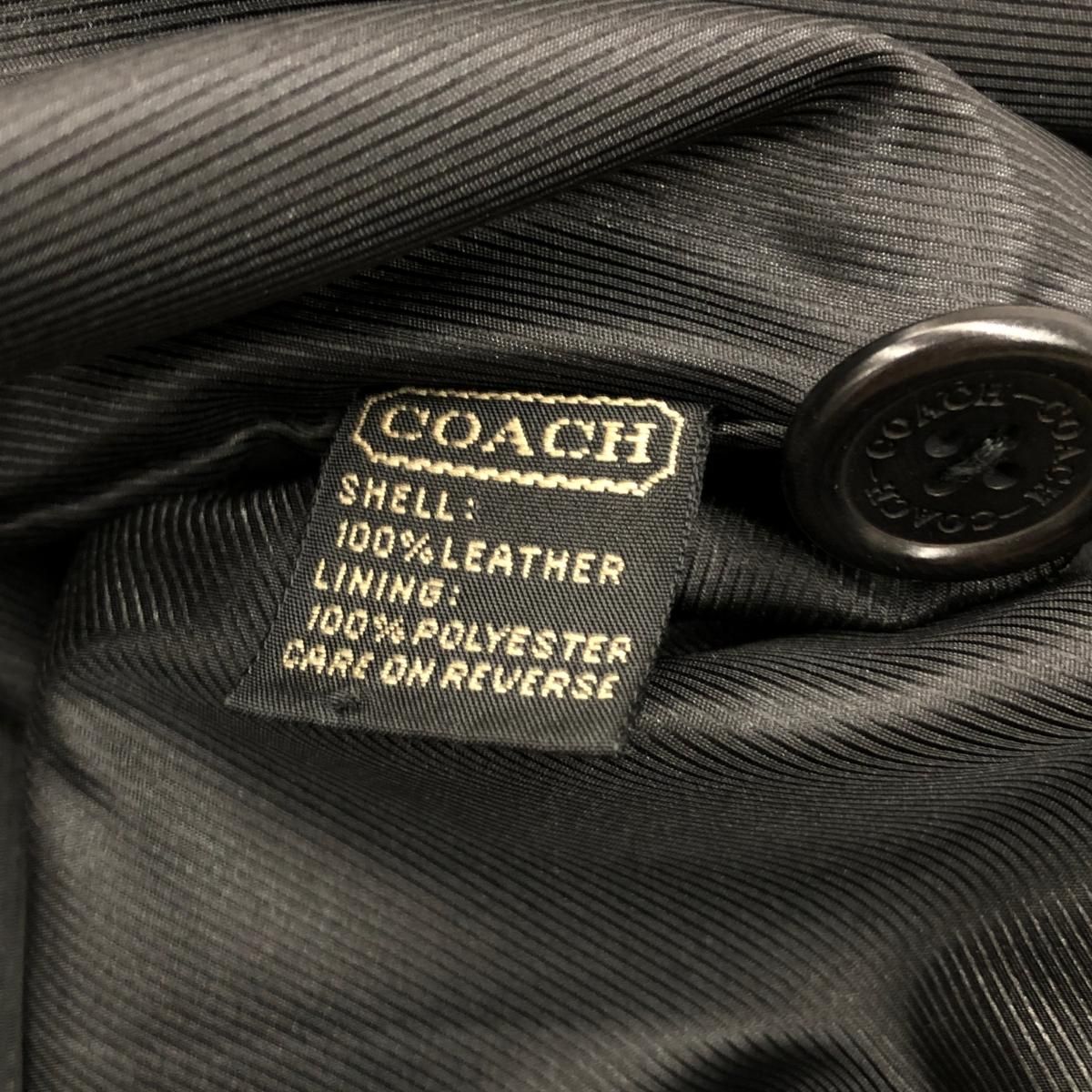 COACH コーチ レザーカーコート Mサイズ ブラック 本革 メンズ レザージャケット 241011003645 - メルカリ