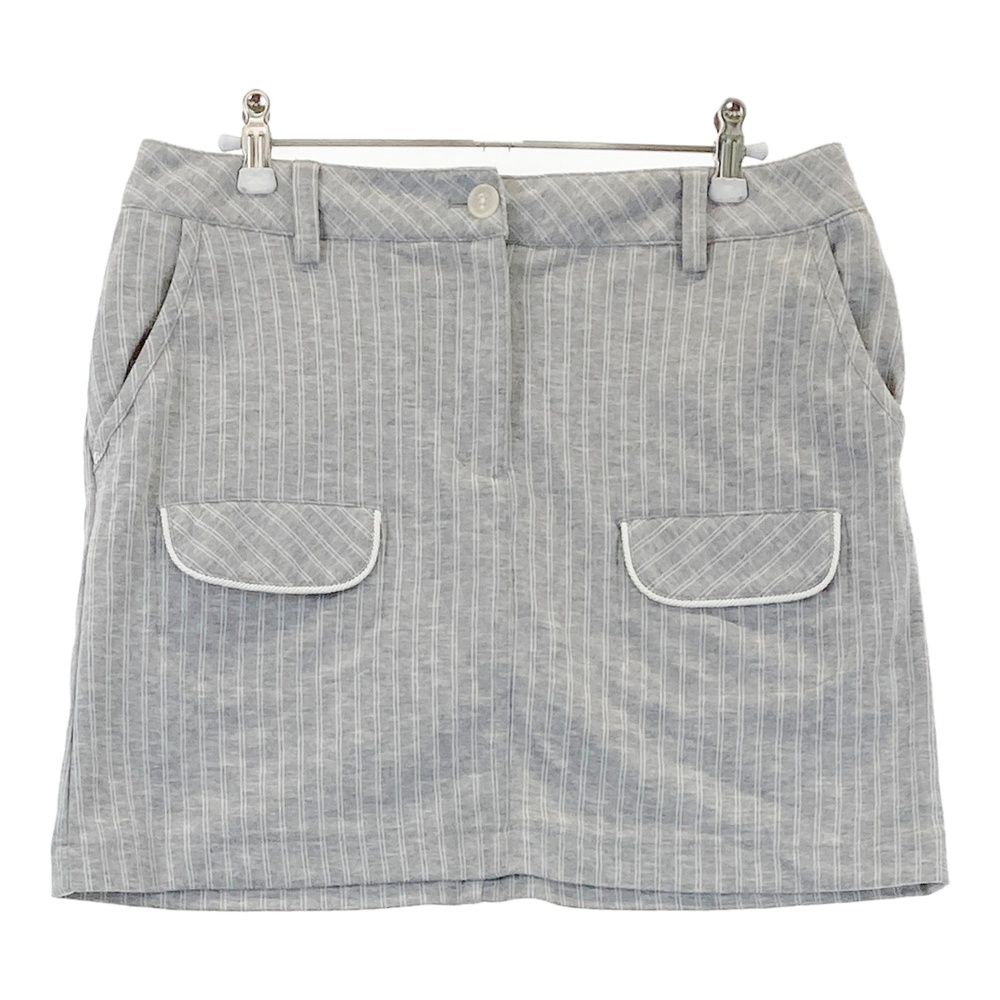 サイズ：L CALLAWAY キャロウェイ インナー付スカート ストライプ柄