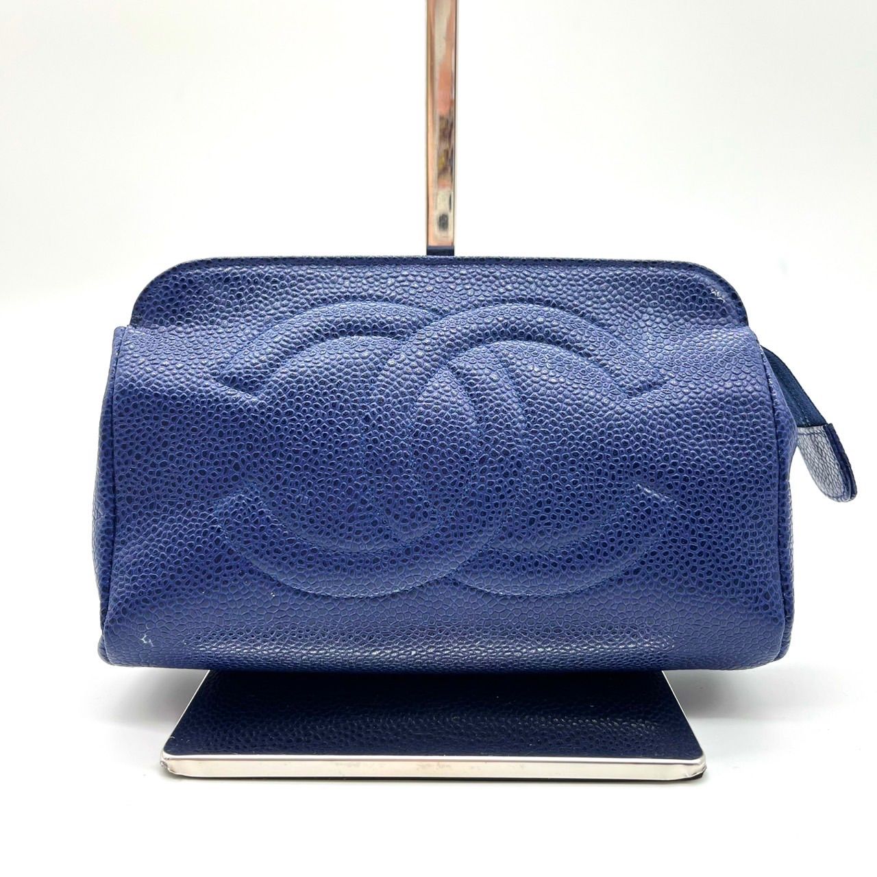 希少品】 CHANEL シャネル ココマーク キャビアスキン ポーチ レザー 