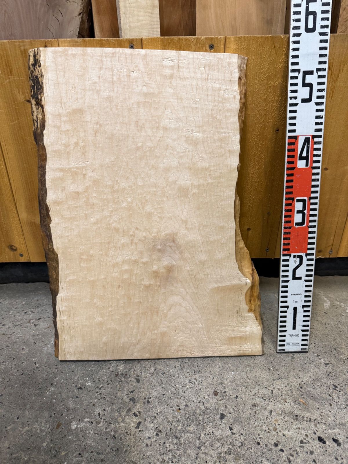  激泡杢 楓 カエデ 板 一枚板 無垢材 銘木 証明書 木工 ＤＩＹ 素材 木材 材料 資材