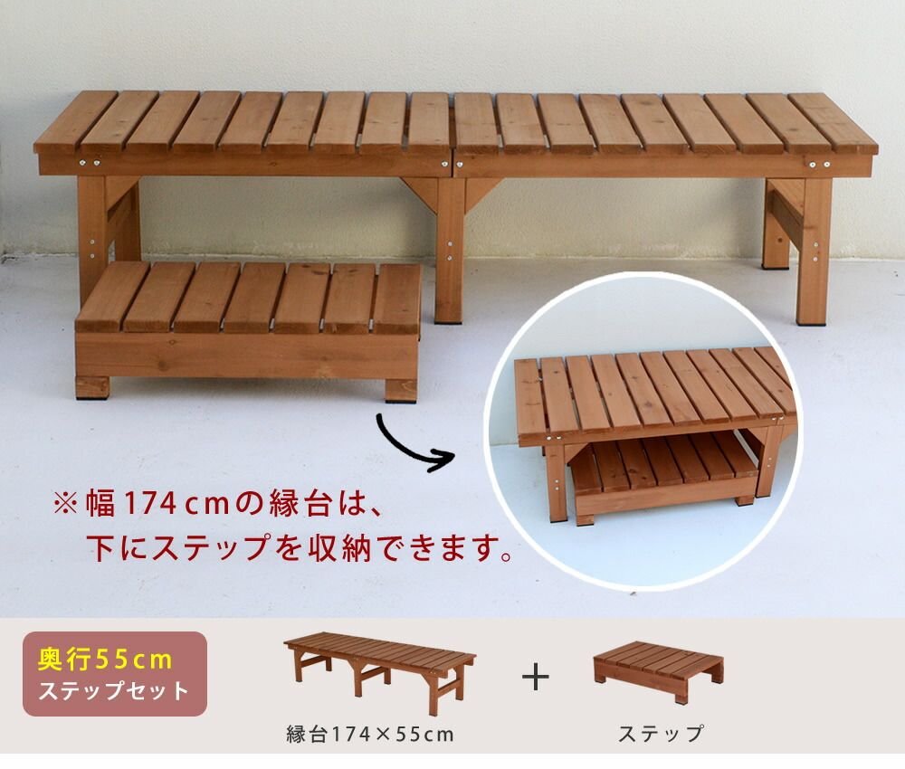 ユニット縁台ステップ ひより