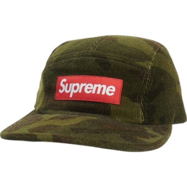 Size フリー SUPREME シュプリーム 15AW Corduroy Camp Cap Camo キャンプキャップ 緑 -良い 20818780