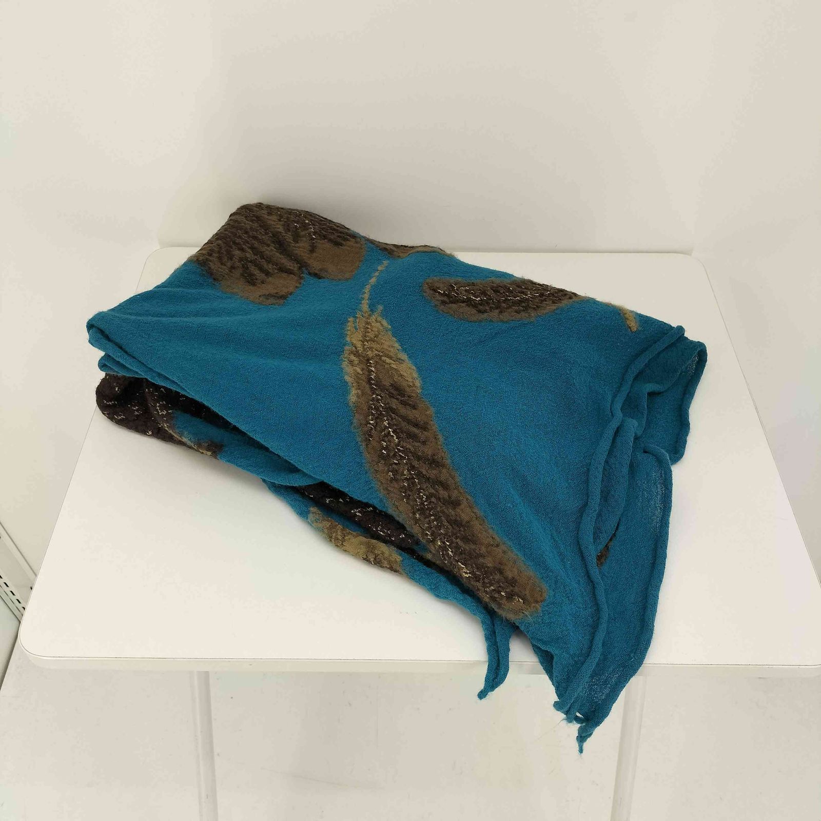 キャピタル KAPITAL 縮絨ウール ラメ 大鷲 マフラー 大判 メンズ 表記無