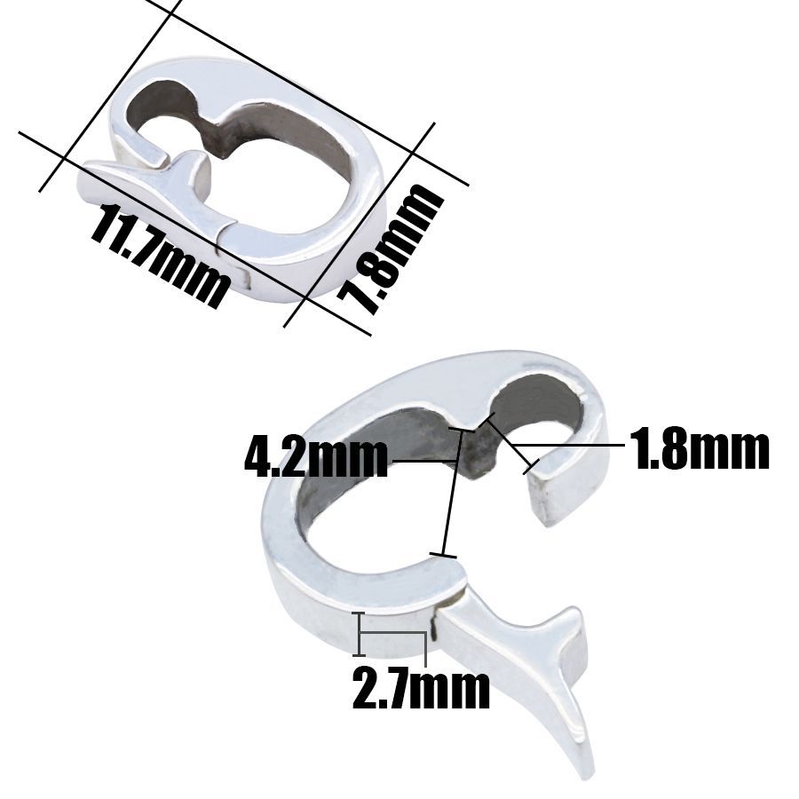 silver925 バチカン クリッカー CHチャームの横向き防止 SV925刻印内側