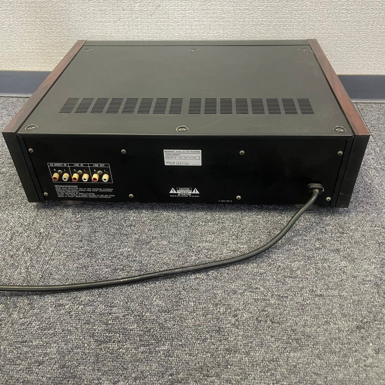 SONY ソニー 3ヘッド カセットデッキ TC-K333ESL 昭和レトロ