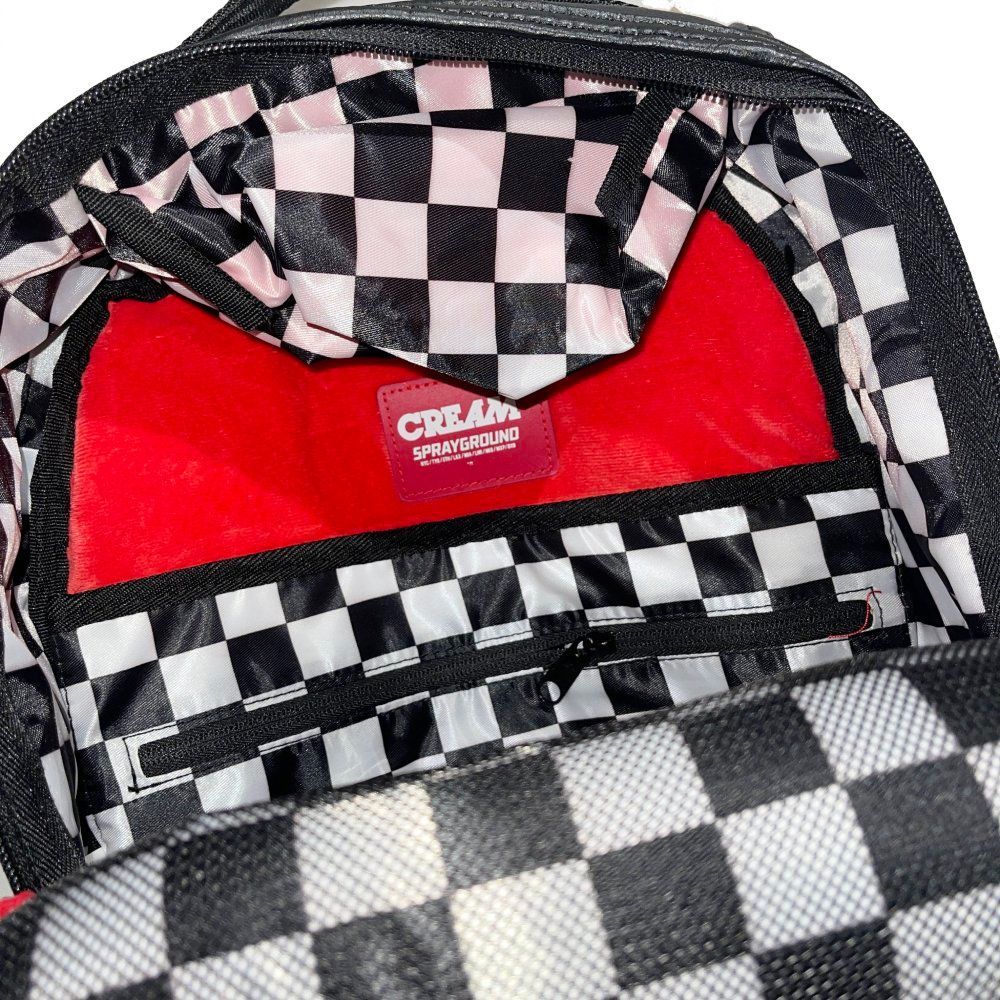 送料無料】SPRAYGROUND x CREAM FIRE コラボ バックパック ブラック 