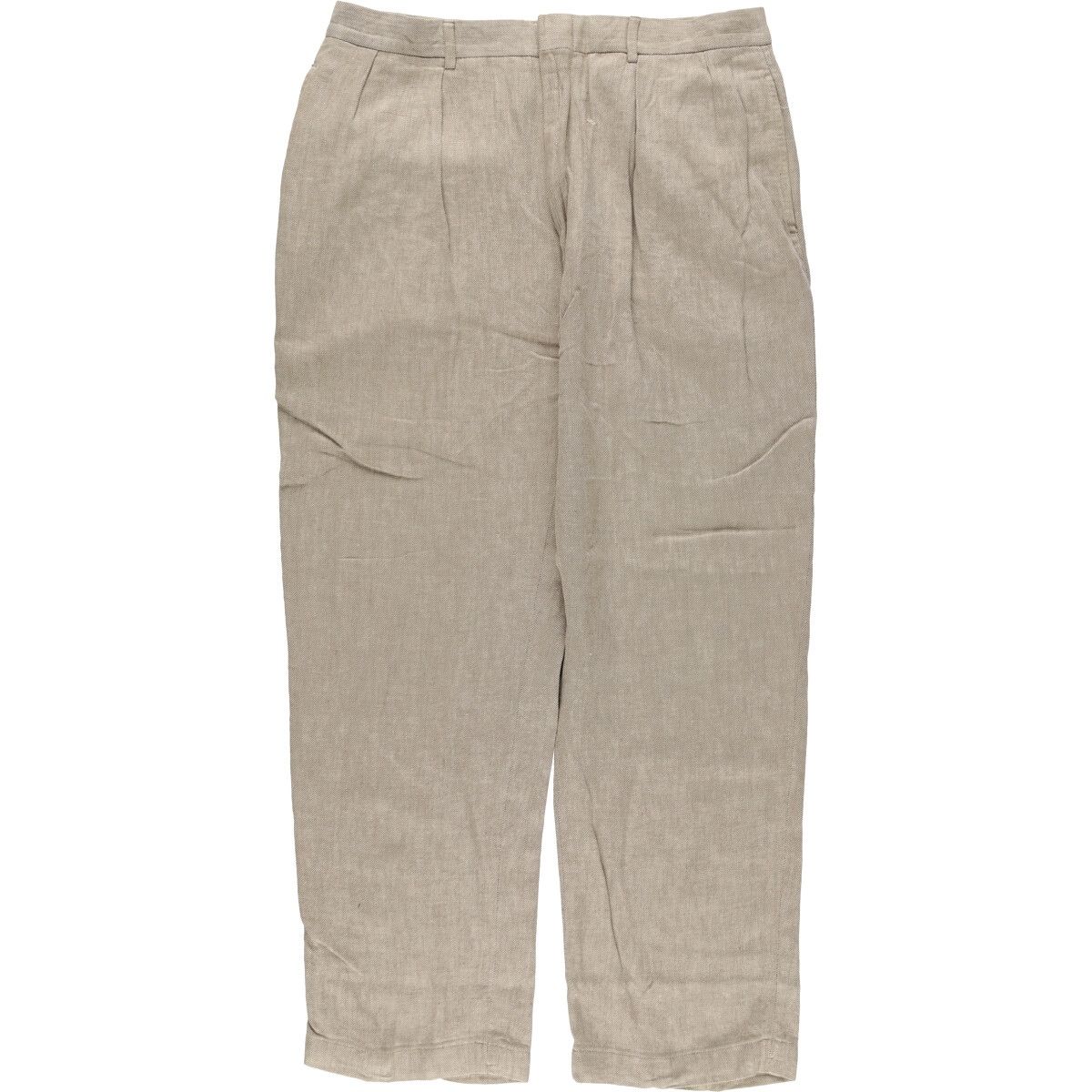 古着 ラルフローレン Ralph Lauren POLO by Ralph Lauren ツータック リネンパンツ スラックス メンズw33相当|eaa584167