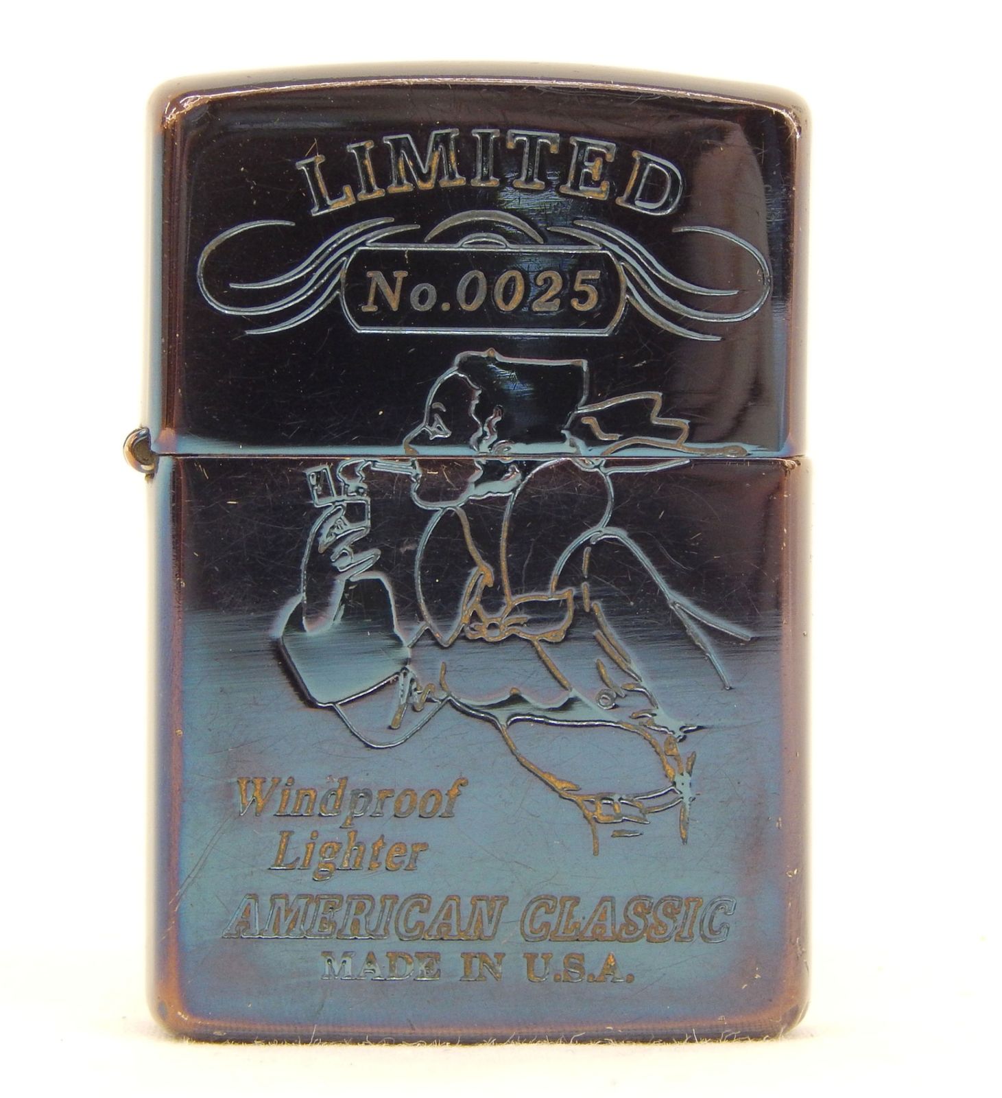 ZIPPO(ジッポー) ライター ウェンディ ロゴ ブルーチタン 500個限定 