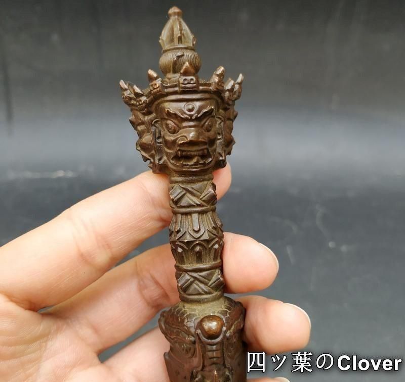 銅製 九股密宗法器 金剛杵降魔杵 鎮宅 辟邪 開運 風水 招財