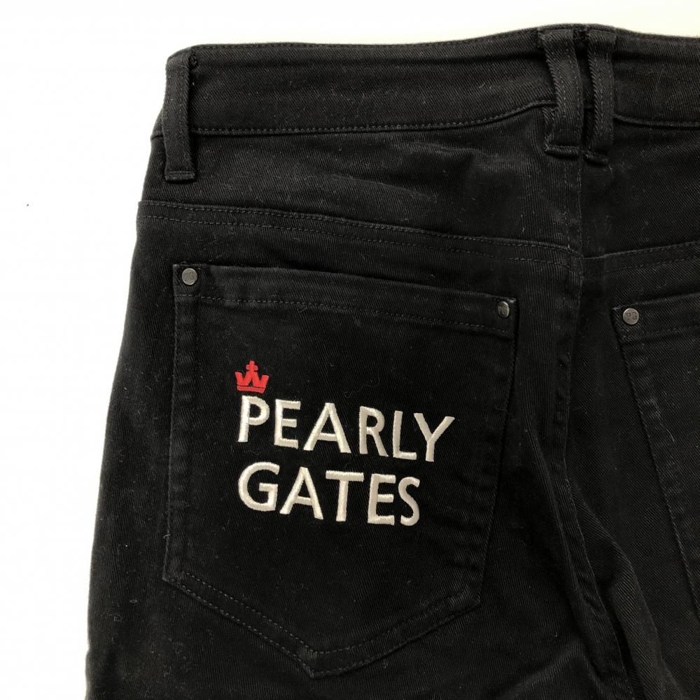 パーリーゲイツ パンツ 黒 内側30周年 ストレッチ レディース 1(M