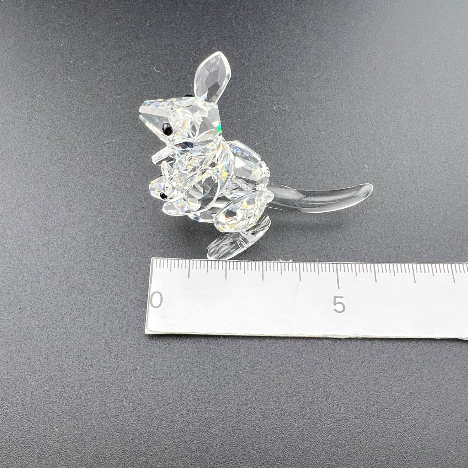 SWAROVSKI スワロフスキー 置物 動物シリーズ カンガルー 親子