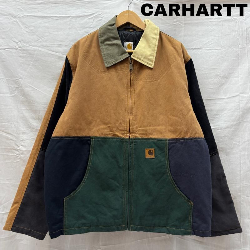 Carhartt カーハート ジャケット 上着 ジャンパー ブルゾン 再構築 リメイク USAYKK ジップ ワーク ジャケット ビッグサイズ マルチ