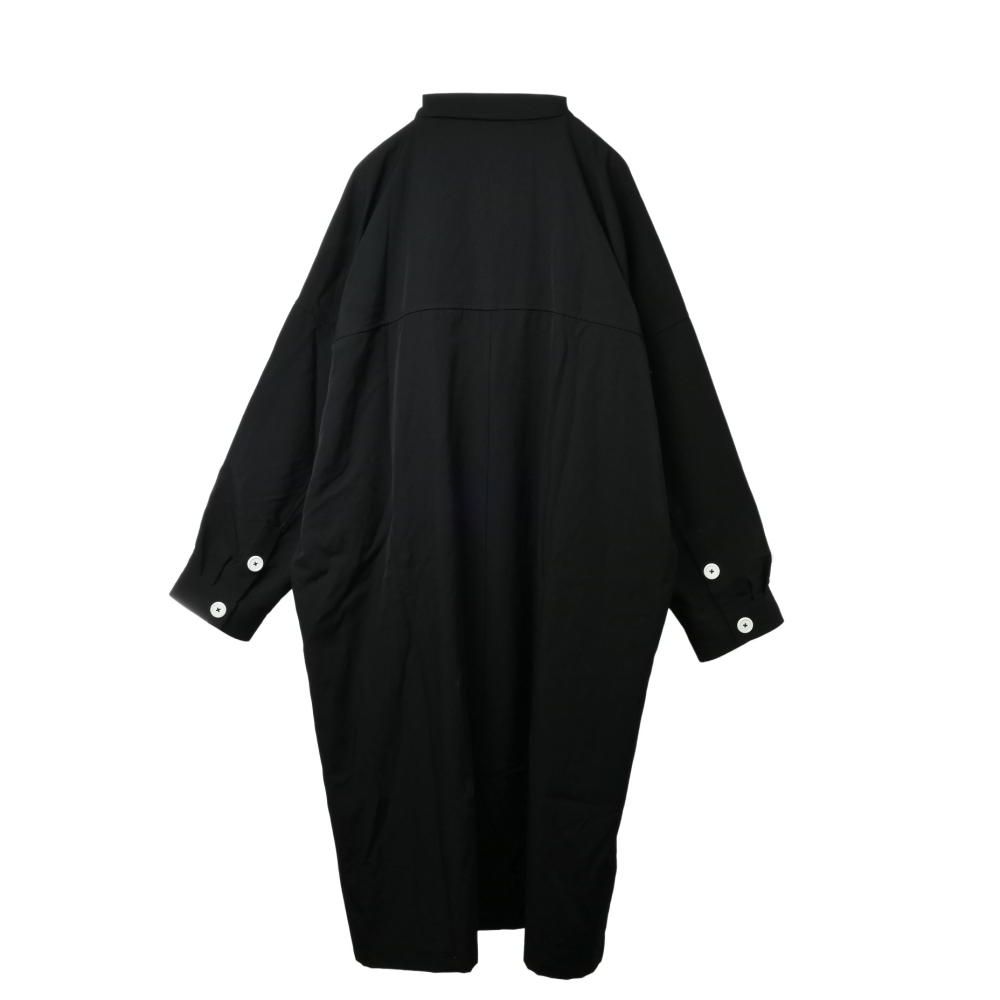 【美品】ウールギャバZIPブラウス　シャツコート　YohjiYamamoto WOOL GABARDINE ASYMMETRY LAPEL JACKET(S Black): Yohji