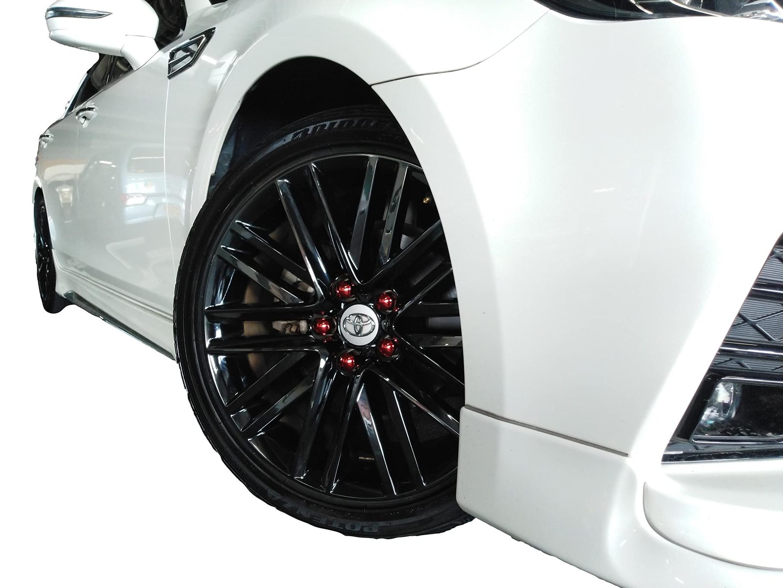  エスティーエスミチコ ホイール ナット キャップ 赤 メタリック エアバルブキャップ 付属 17 mm 5穴用 ナット 金物 部品