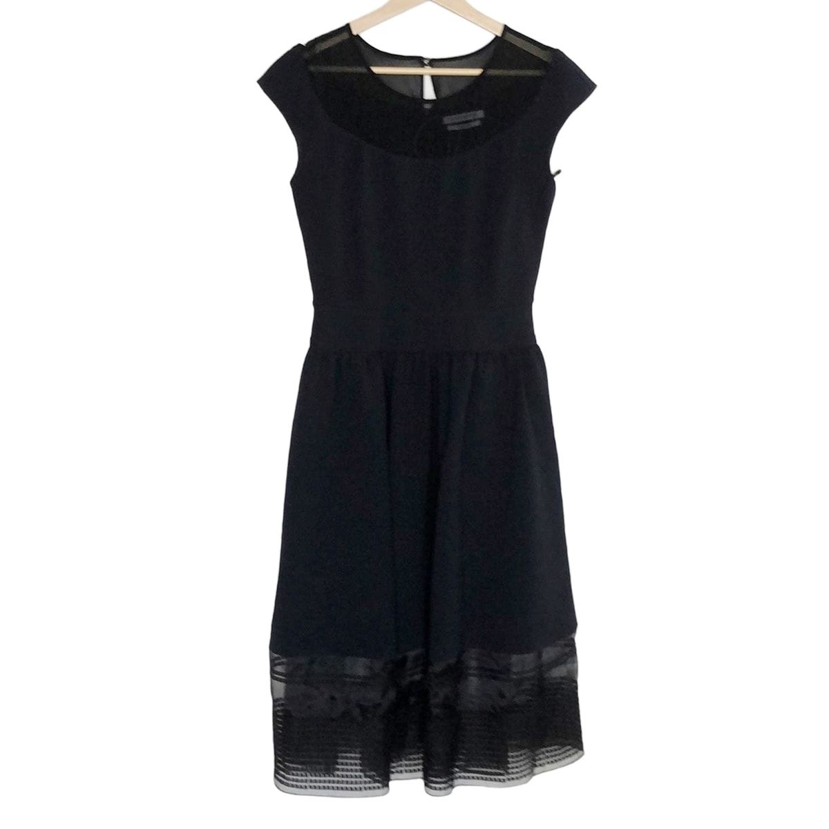 FOXEY NEW YORK フォクシーニューヨーク ワンピース サイズ38 M レディース - 34159 黒 クルーネック|ノースリーブ|ロング|レース