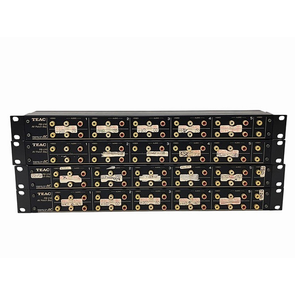 TEAC PB-V10 パッチベイユニット 4点セット オーディオ 音響機材 ティアック ジャンク O10096046