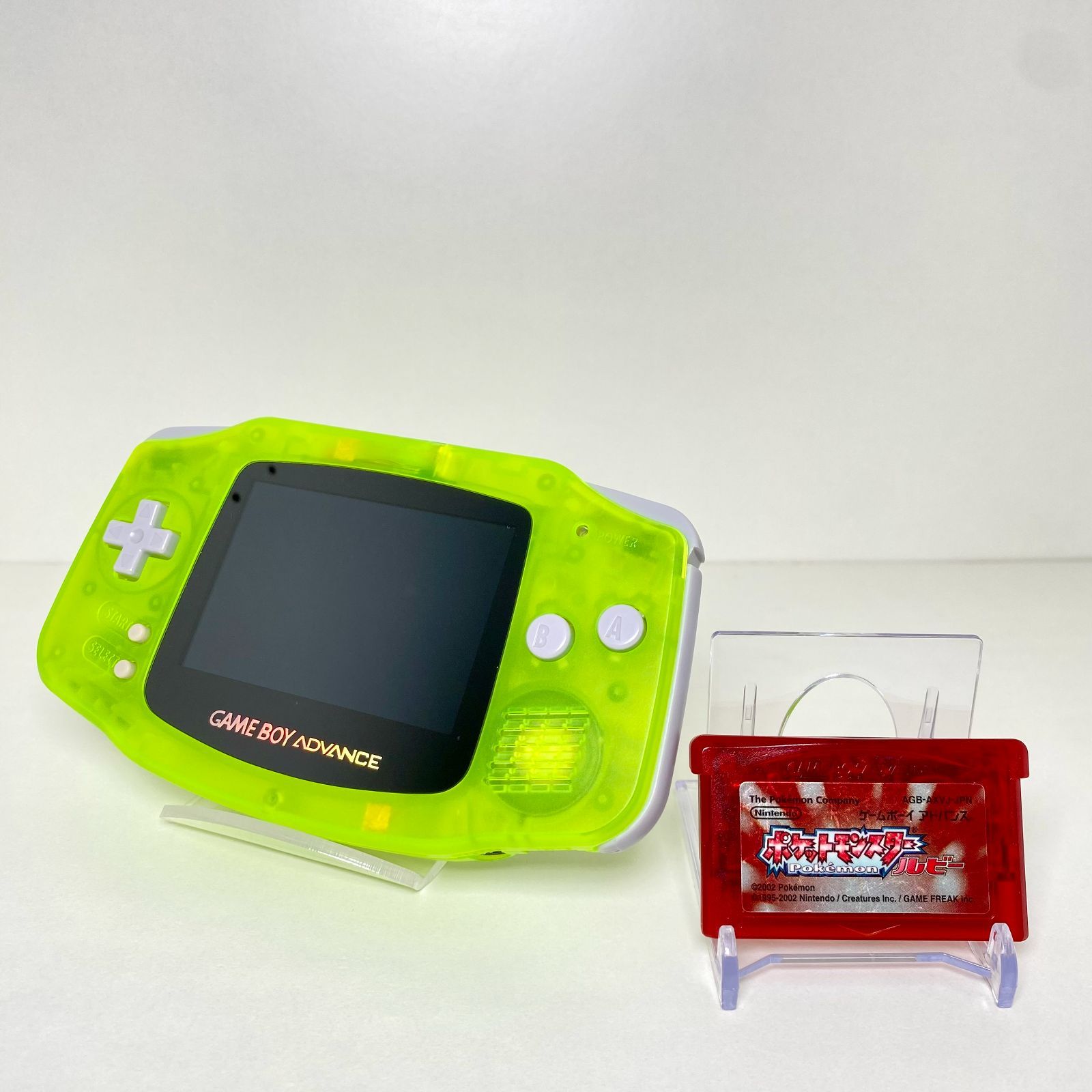 バックライト】ゲームボーイアドバンス 本体 GBA クリアイエロー IPS 