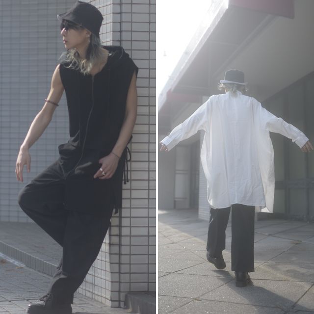 ベイカー風コットン×リネンワイドパンツ