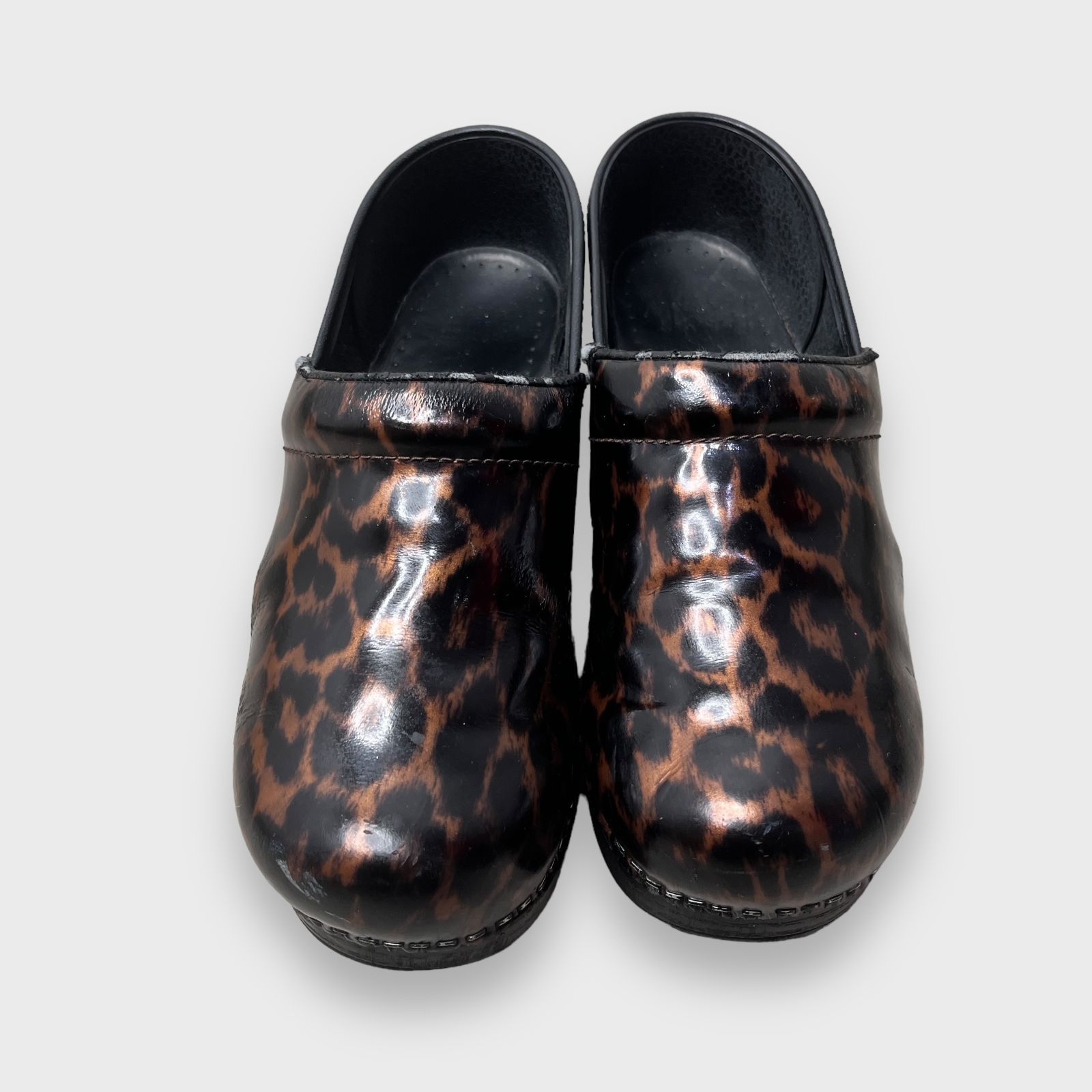 DANSKO☆ダンスコ☆ヒョウ柄パテントスリッポン☆プロフェッショナル 