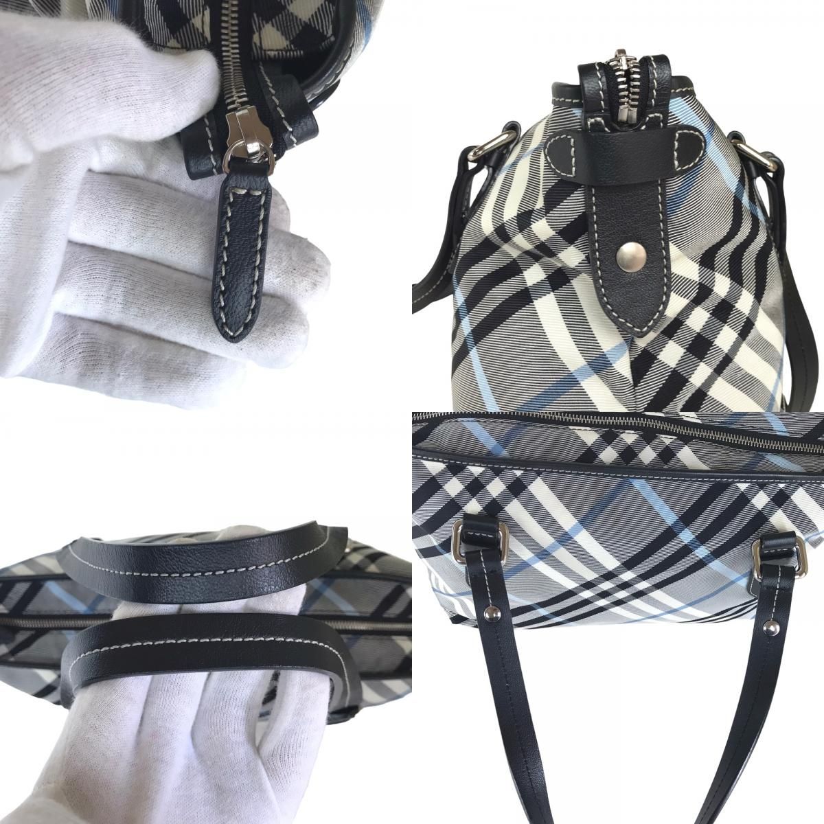 美品 バーバリーブルーレーベル キャンバス レザーハンドバッグ ノバチェック 楽天市場】【バッグ】BURBERRY バーバリー ブルーレーベル ノバ